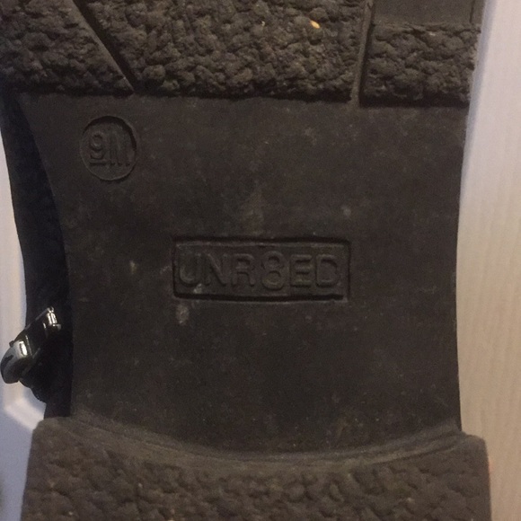 Black Edgy Faux Leather Studded Boots - Picture 3 of 3